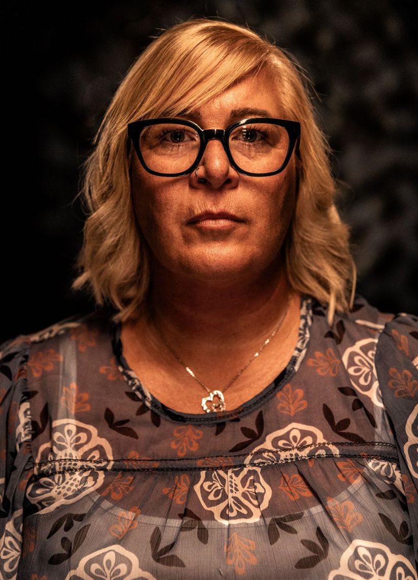 Caroline looking straight to camera