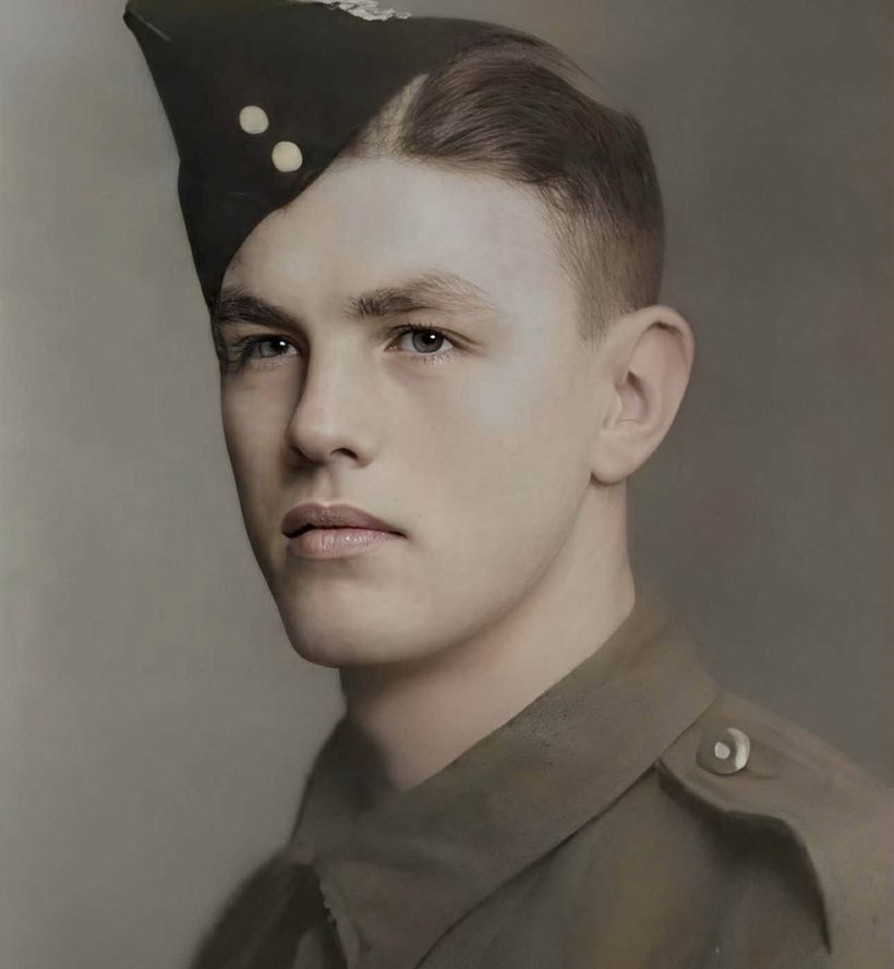 Image of Laurence Leishman as a young many in his uniform