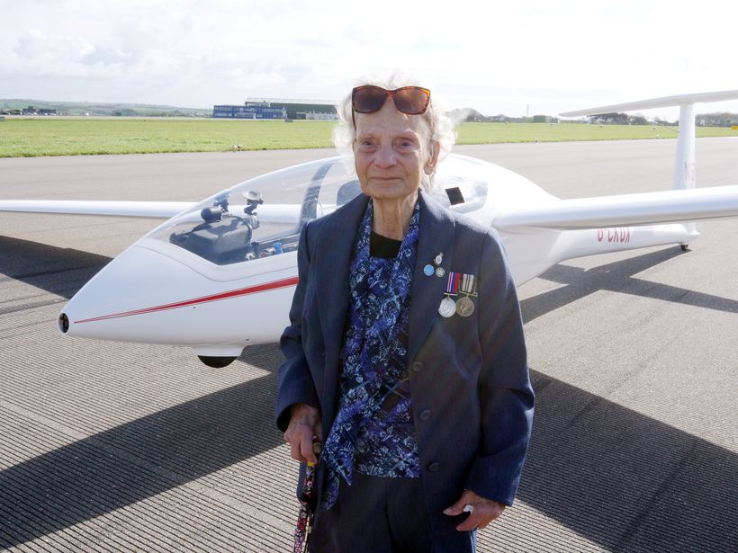 Kate Orchard prepares for her fundraising flight (courtesy Neil