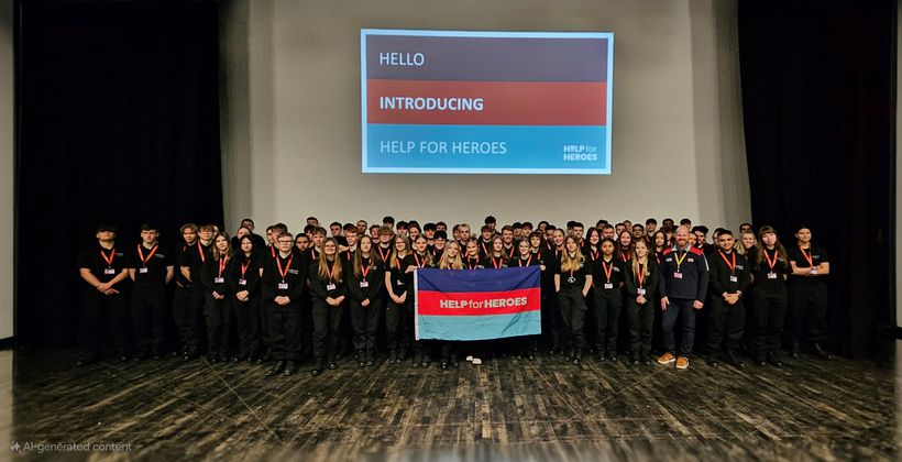 Photo shows Public Services students from Loughborough College