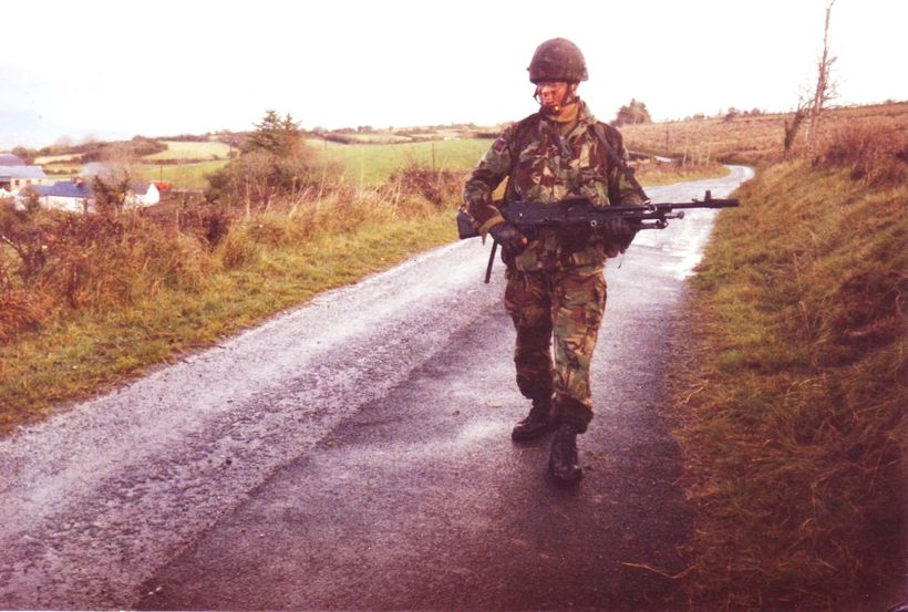 Photo shows Adrian Pearson on patrol