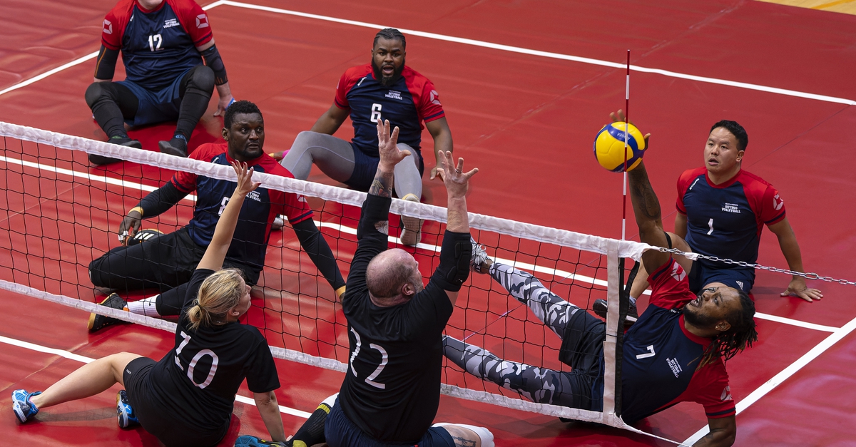 Sitting volleyball discount