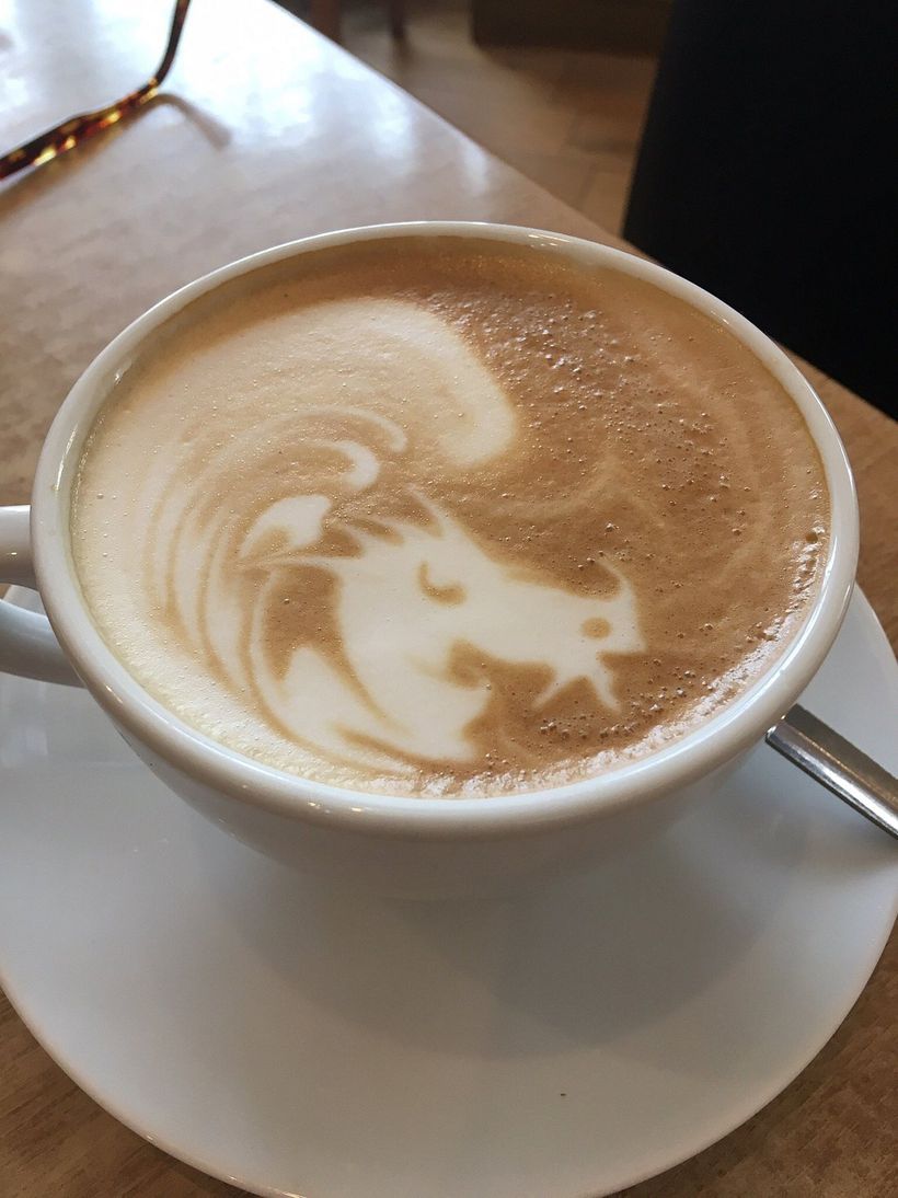Photos shows cup of coffee