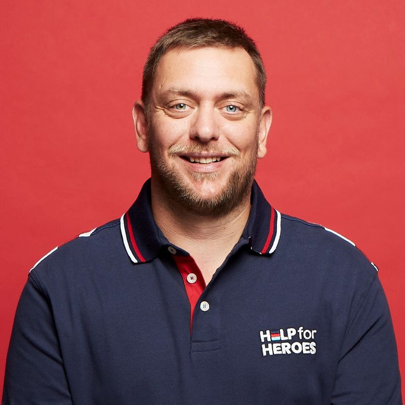Matt Neve in his Help for Heroes polo shirt