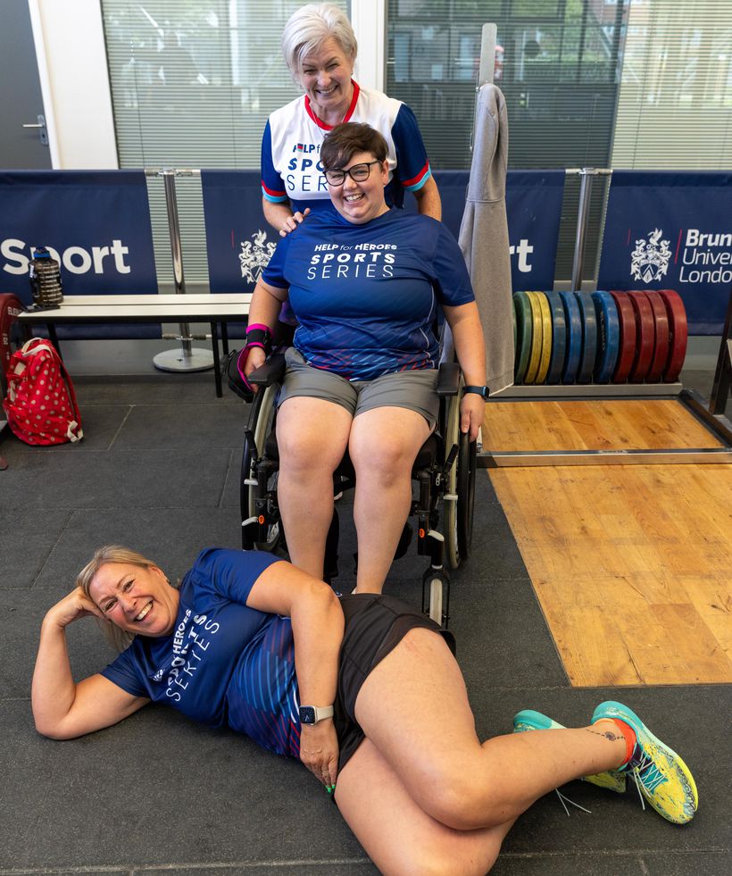 Photo shows female veterans at a Sports Series event