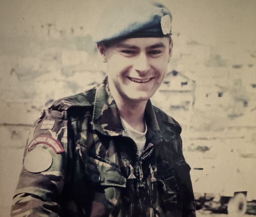 Photos shows Steve Gallagher in his Army uniform
