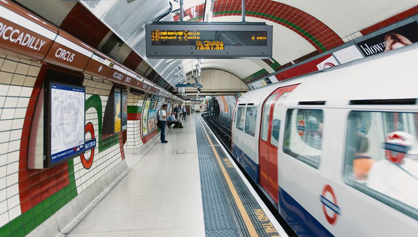 Piccadilly Circus underground tube station
