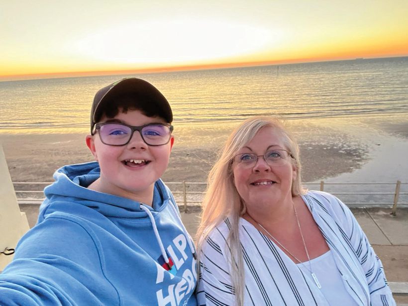 Wife of a veteran and mum, Nicola, with teenage daughter Emily