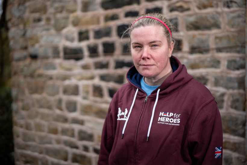 Female veteran in Help for Heroes top