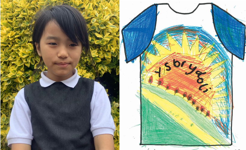 Six-year-old Sayami and her winning design