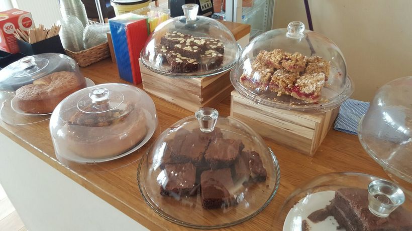 Photo shows selection of cakes