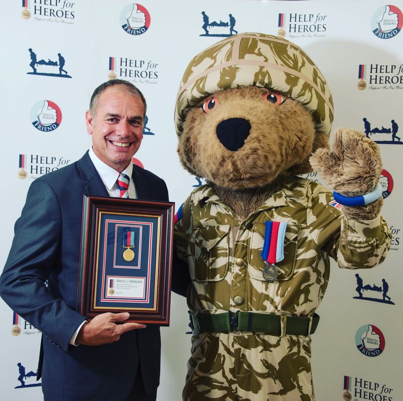 Paul Turner with Hero Bear