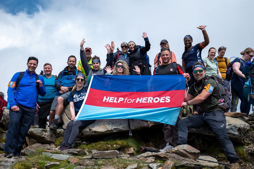 Heroes Hikes at the summit of Yr Wyddfa (Snowdon) in 2024