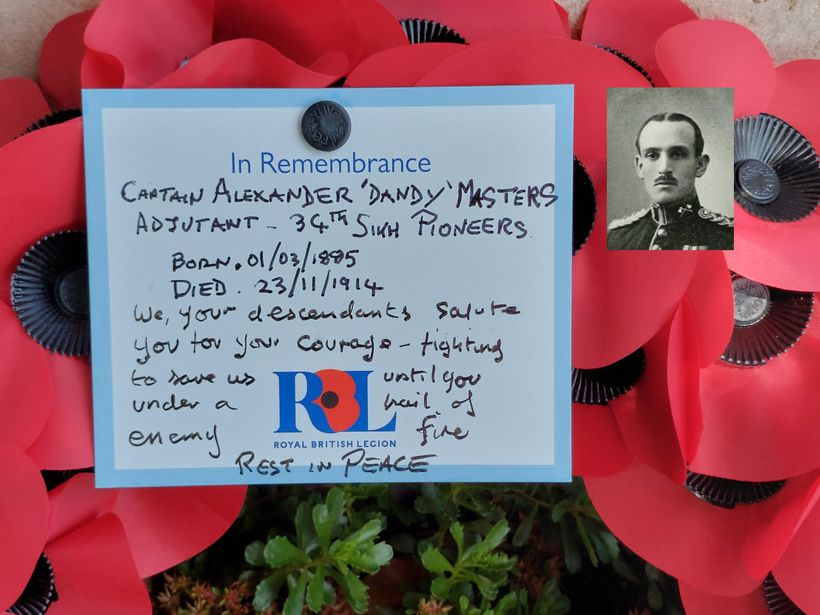 Label on a wreath