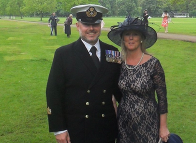Pete in his military uniform, with his wife Anne