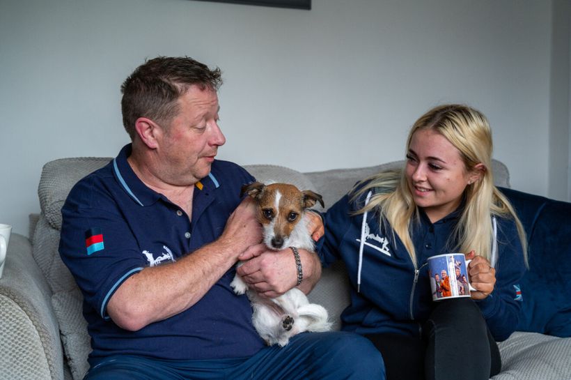 Will with daughter Aleesha and dog Callie