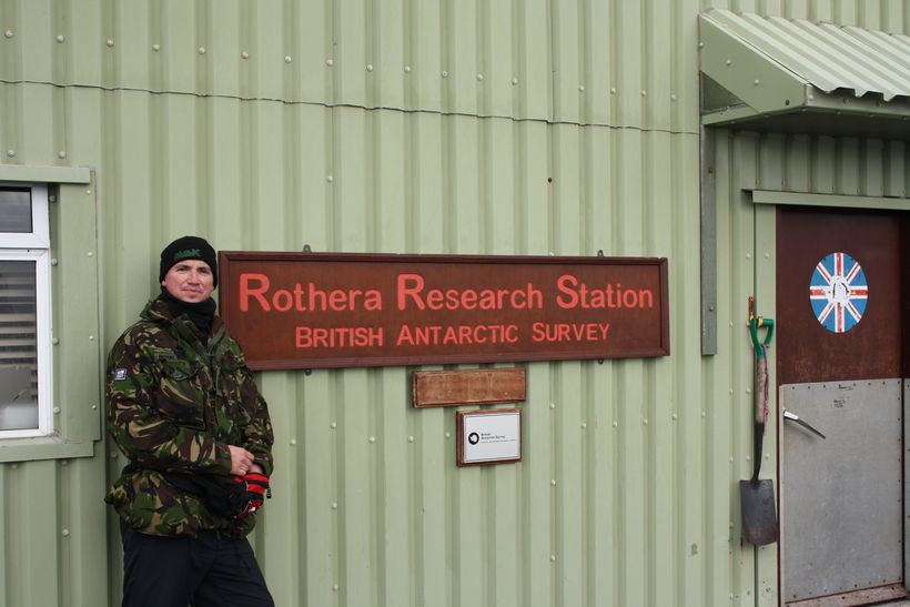 Veteran pictured in Antarctica