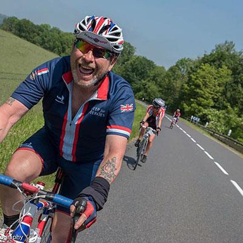 Steve Craddock, on his bike taking part in BBBR