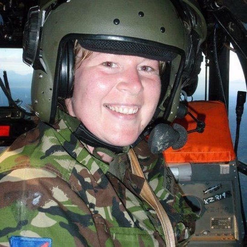 Caroline in her uniform whilst on operation