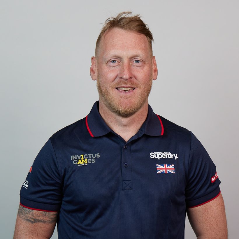 Mark proudly wears his Team UK kit