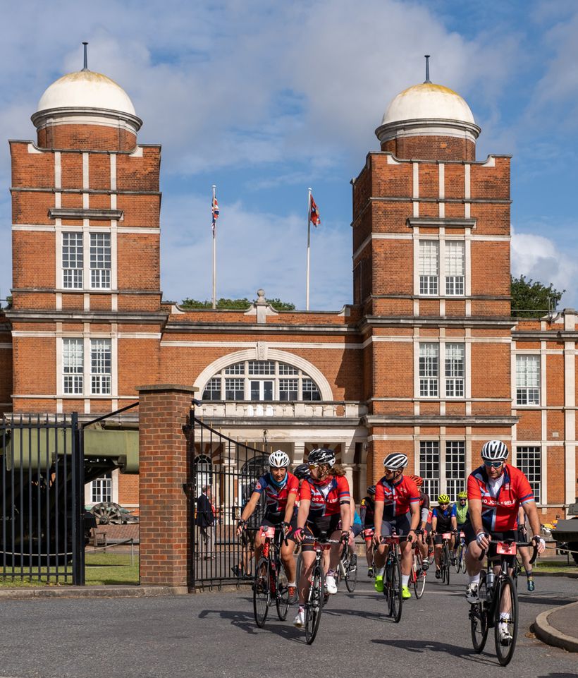 Off they go: riders set off on the 47-mile route