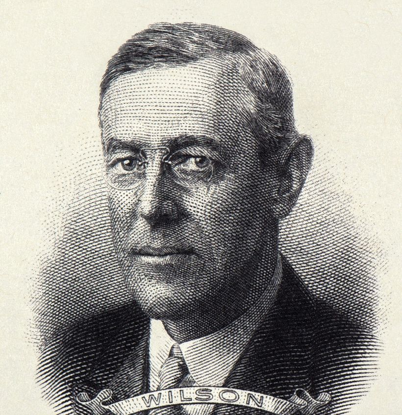Illustration of President Woodrow Wilson
