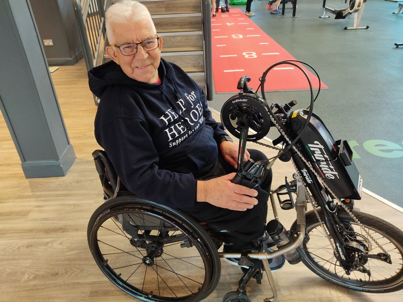 Geoff Green takes a well-earned break from his fundraising