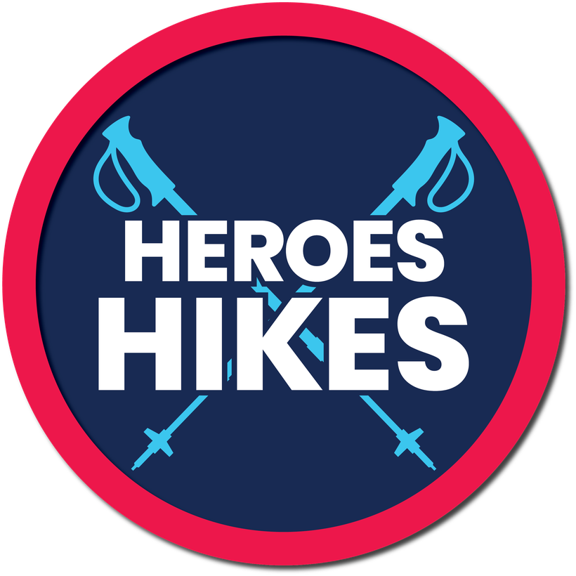 Image shows the Heroes Hike logo