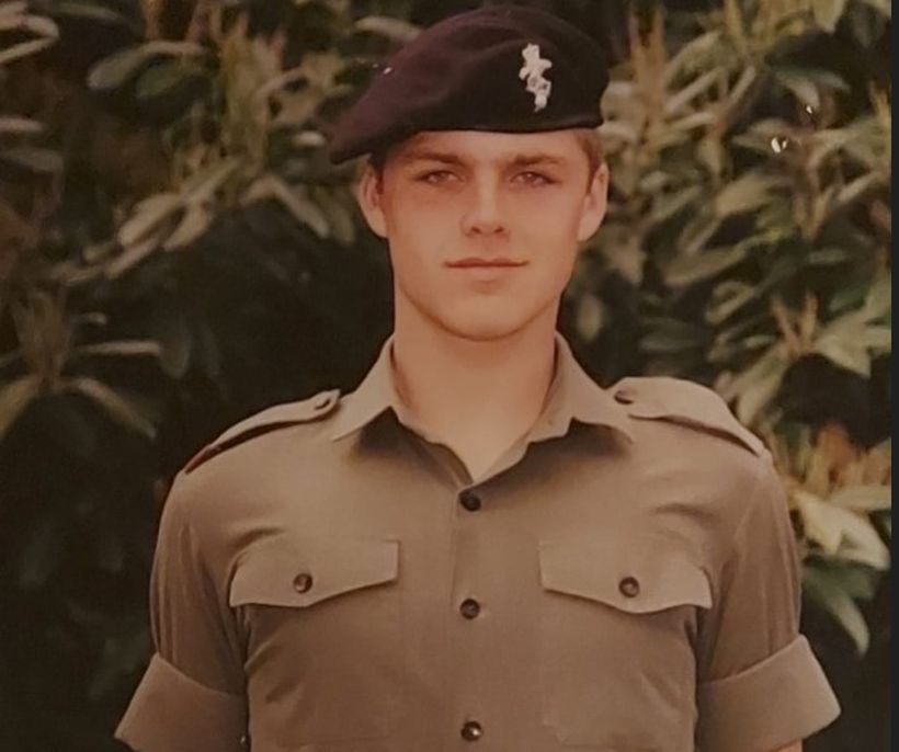 An image of Darren in his Army uniform