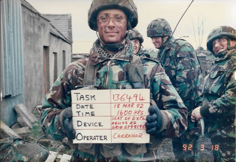 Spencer in full uniform during his service in the army