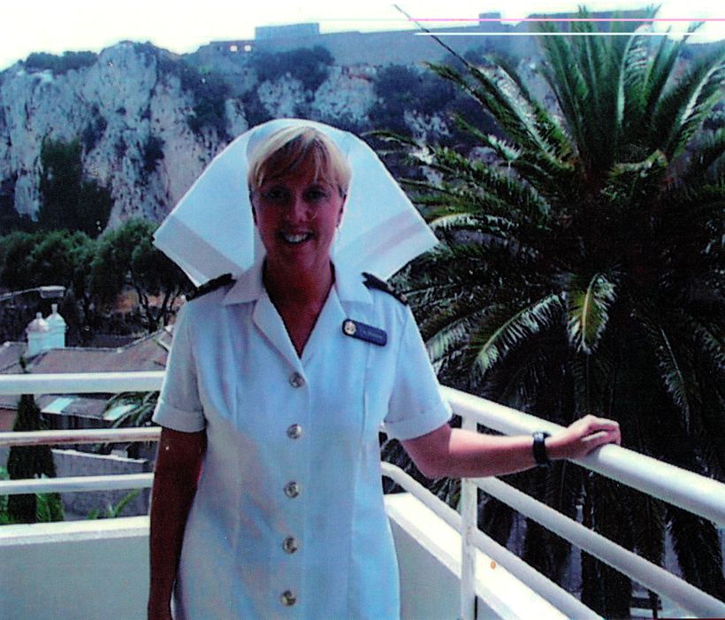 An image of Carol Betteridge whilst serving in the Royal Navy.