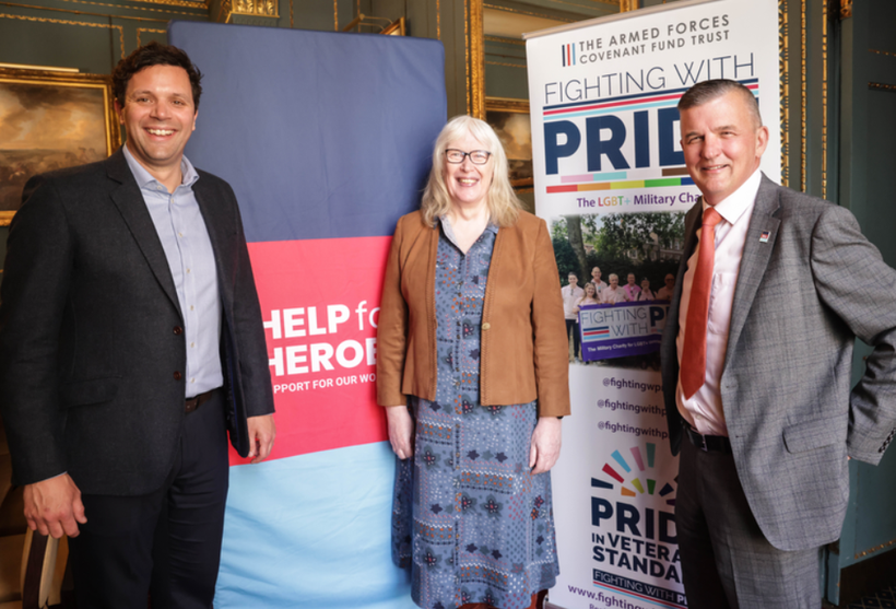 James Needham with Fighting With Pride leaders