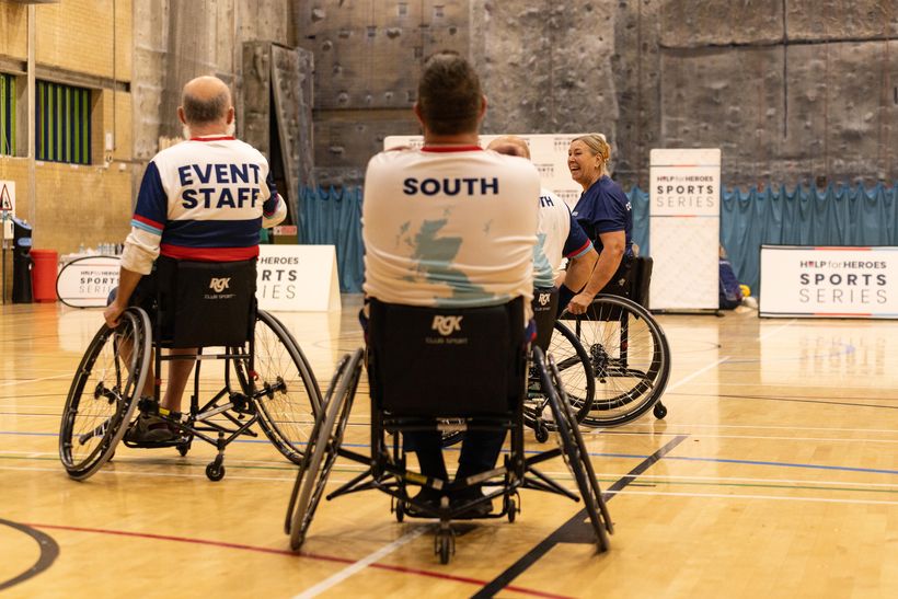 Group of veterans in wheelchairs