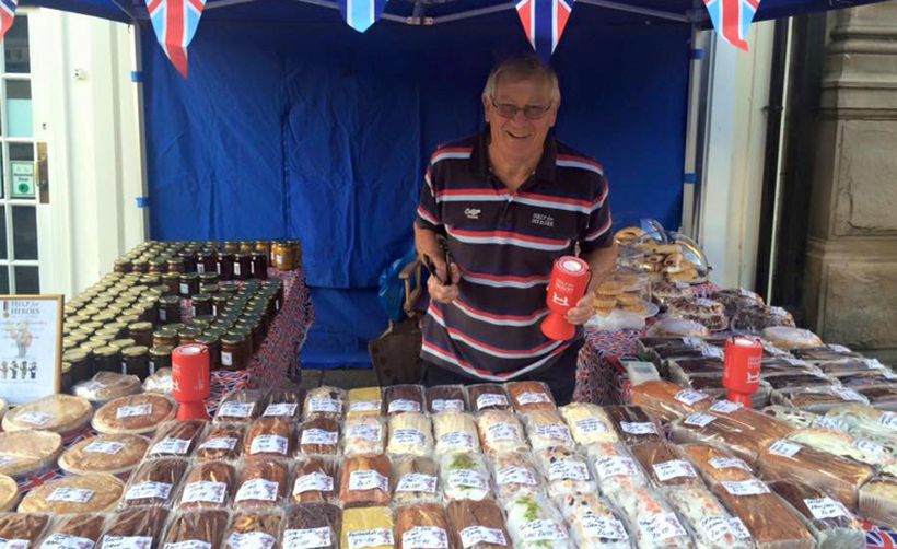 Fundraiser holding bake sale