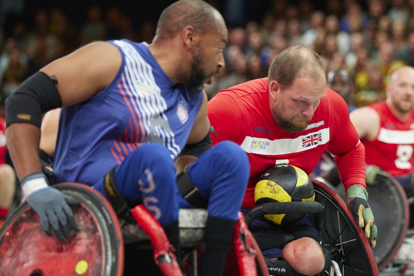Tom Folwell at the Wheelchair Rugby