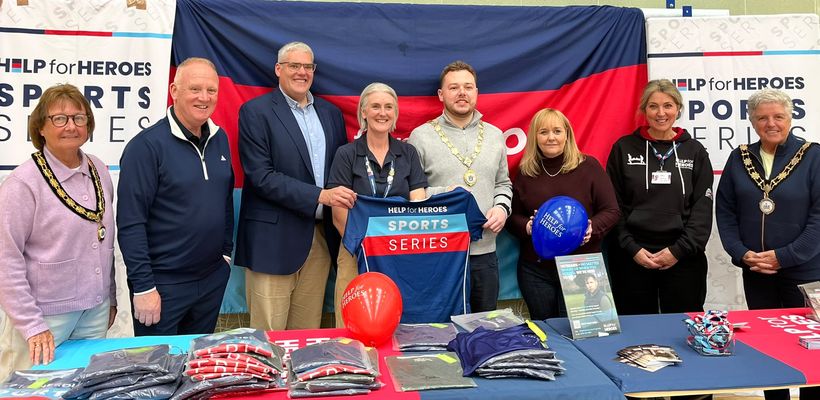 Group photo at a Help for Heroes Community Sports Series event