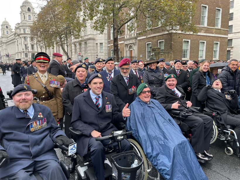 The Help for Heroes delegation at the 2023 Cenotaph March-Past