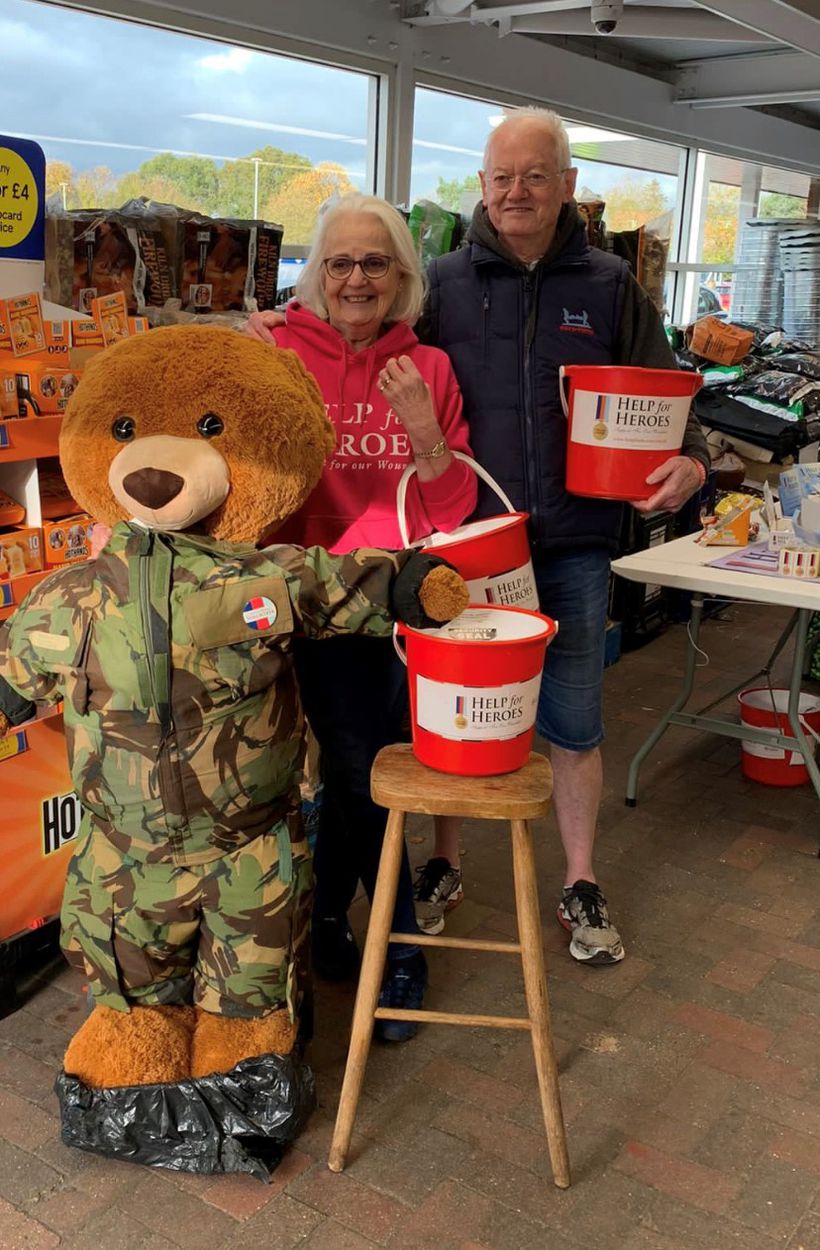 Mike and Sue Jackson fundraising for Help for Heroes.