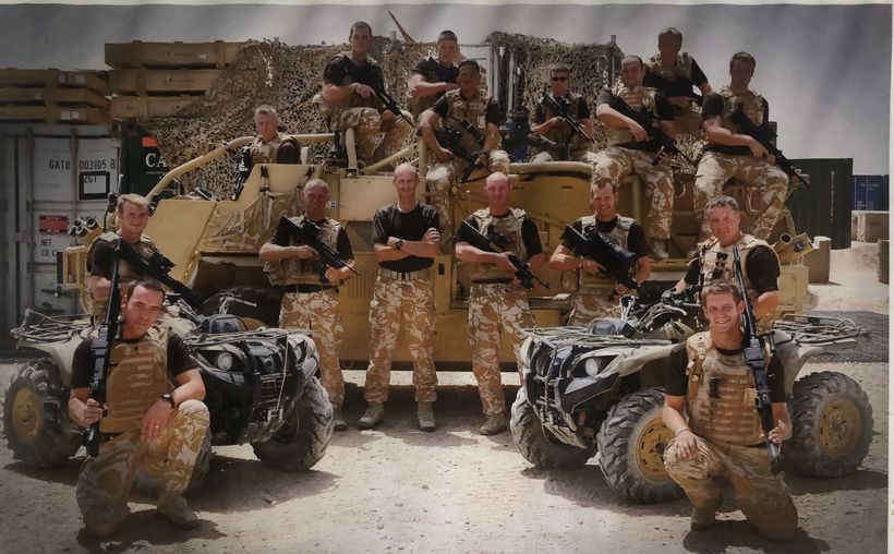 Mark and Richard stood with their comrades in Afghanistan