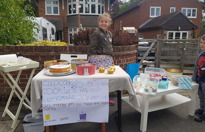 8-year-old fundraiser holding bake sale