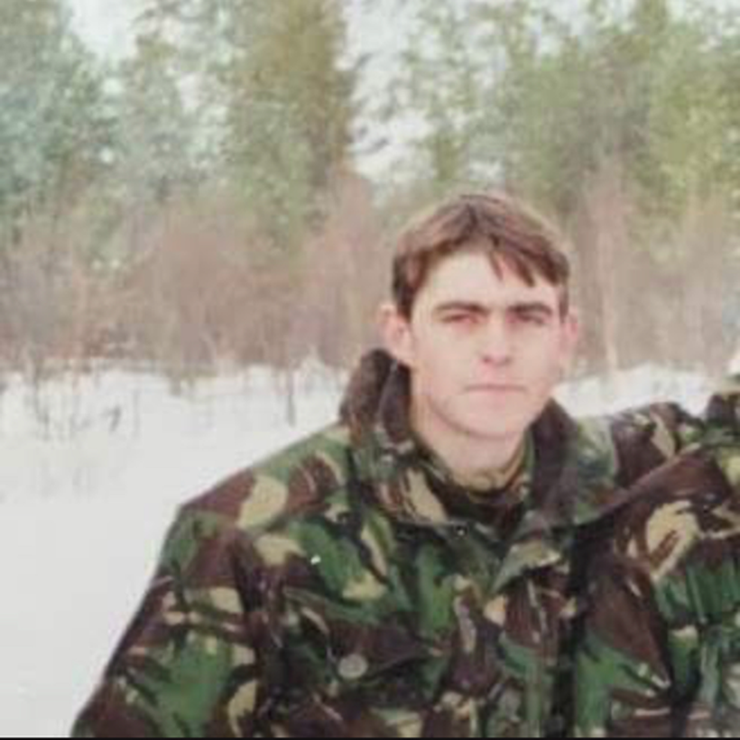 A young Tim Harvey in uniform