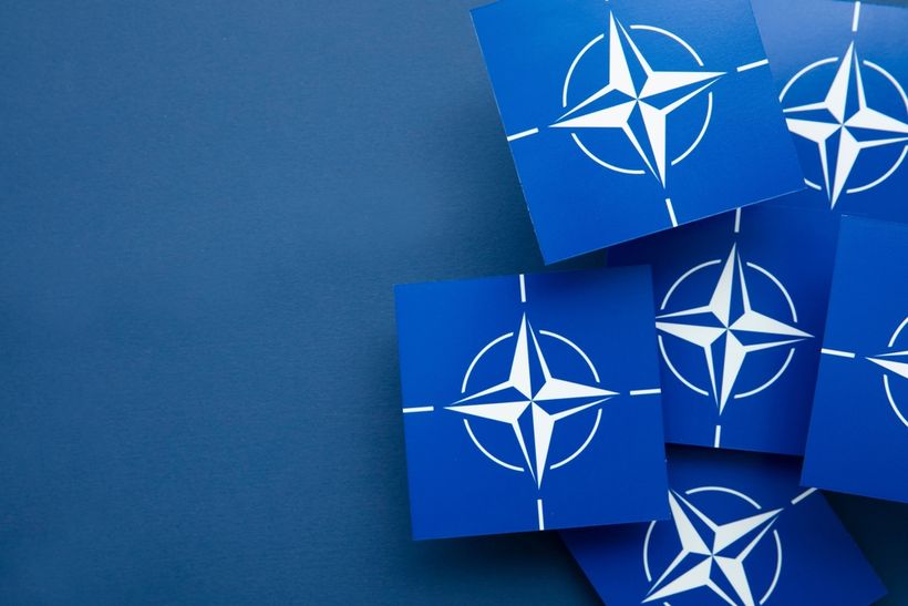 The logo of NATO, the North Atlantic Treaty Organisation