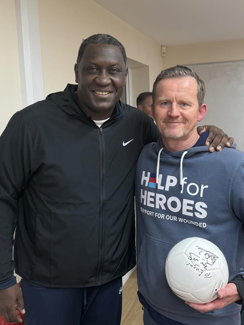 Two men and a football