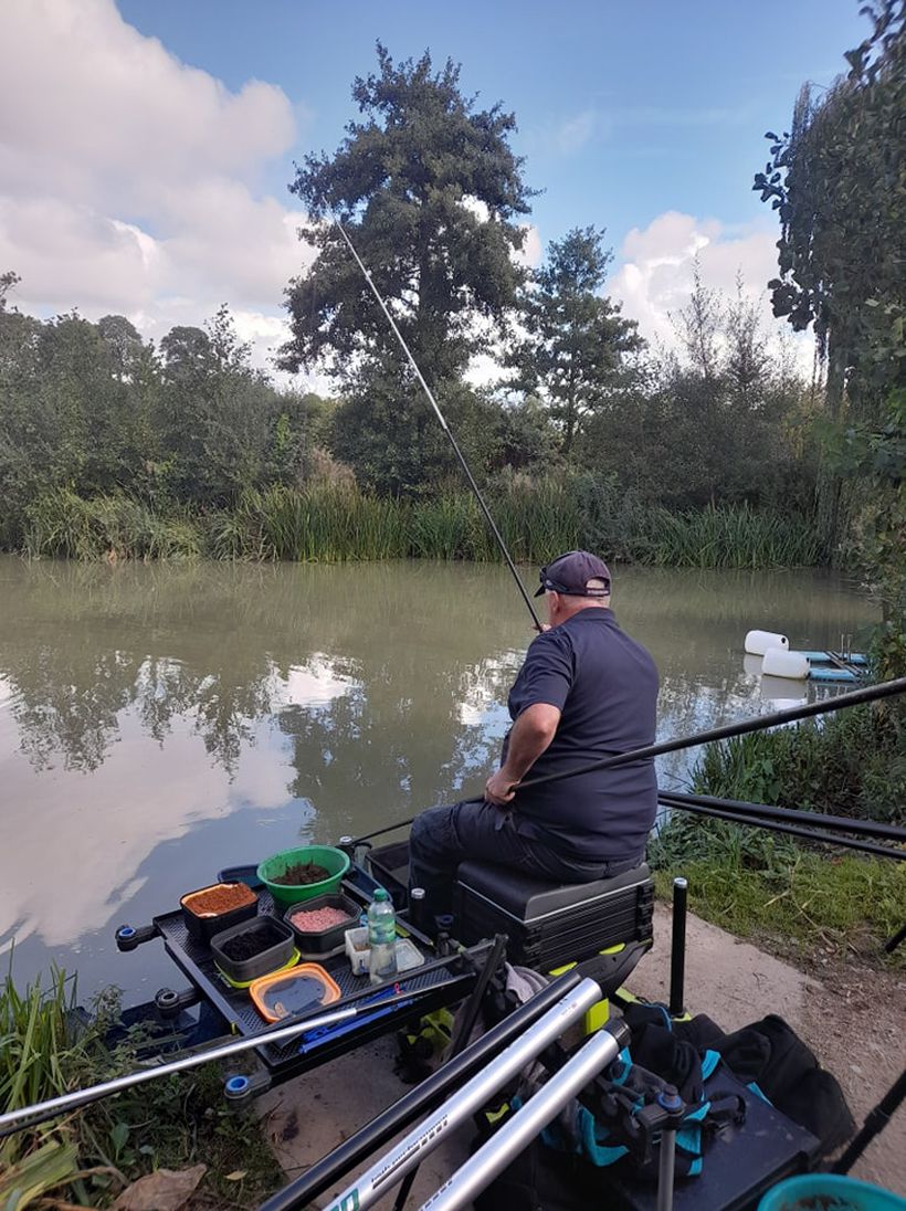 A Hooked for Heroes veteran out on the water enjoying a days fis