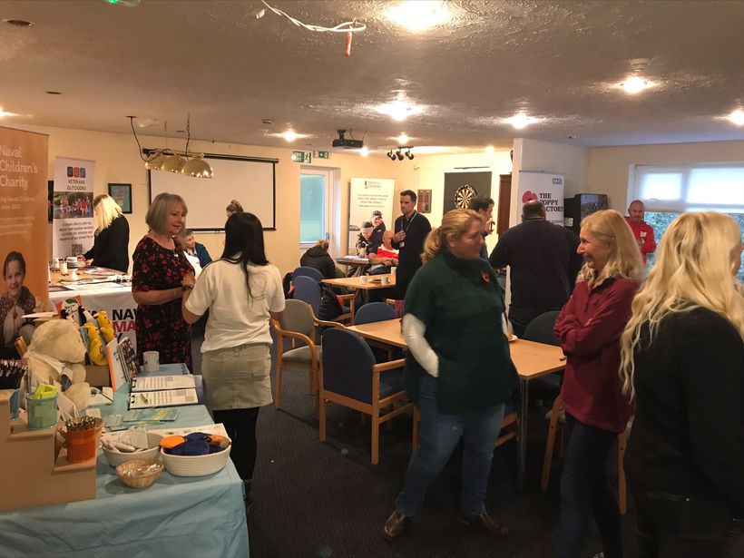 Outreach hub staff engage with veterans in Plymouth.